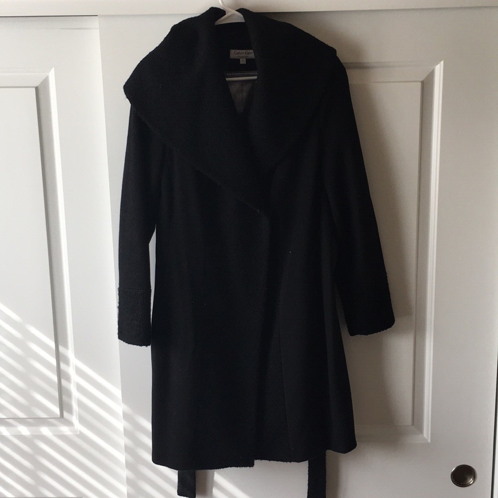 Black Calvin Klein pea coat